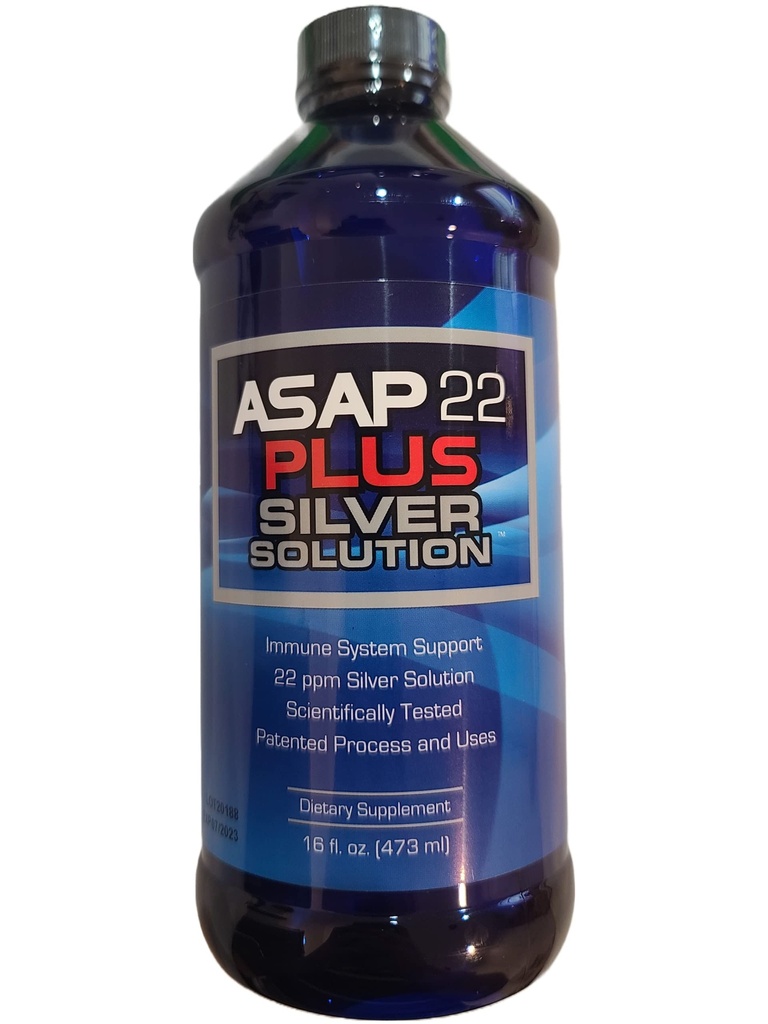 American Biotech Labs - ASAP 22 Plus Silver Solution - Wsparcie systemu immunologicznego, 22 ppm Silver Solution Dietetic Supplement - (16 oz)