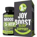 Supplement wsparcia nastrojów dla boost nastroju, spokój umysłu i ciała, Stress Response, Suplement energetyczny - Ziołowe Adaptogeny: Ashwagandha, L Tyrosine, 5 HTP, kwiat namiętności, 30 Liczby