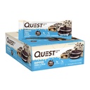 Quest Nutrition Dipped Cookies czekoladowe & śmietankowe batoniki białkowe, wysoki poziom białka, niskie węglowodany, Gluten Free, Keto Friendly, 12 Hrabia