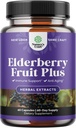 Black Elderberry Kapsułki Suplement przeciwutleniający - Elderberry Immune Support Supplement skóry z Witaminy skóry i ekstrakt Sambucus - Wsparcie systemu immunologicznego