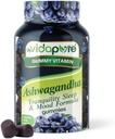 Ashwagandha Gummies, Ekstrakt Wysokiej Potliwości Ashwagandha Root z Magnezu Glycinate, Melatonina, B6, Valerian Root, GABA, Kwiat Pasji dla mężczyzn i kobiet.