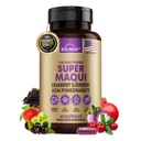Kapsułki Organic Super Maqui Berry - Superfood w proszku - Ekstrakt Elderberry, Żurawina, Granat, Acai - Suche oko i Tear Support, Gut Health, Skóra - 60 Kapsułki wegańskie, Nie GMO, Gluten