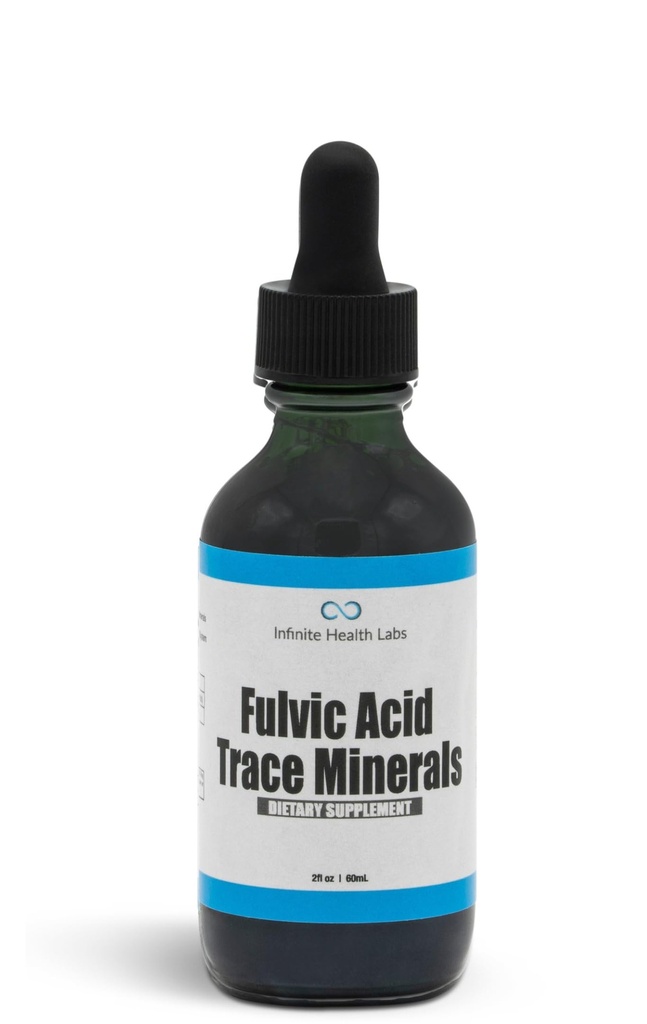 Fulvic Acid Trace Minerals Supplement - 169 Servings - Humic Acid Multimineral Electrolyte Liquid Drops - Biodostępny ekstrakt