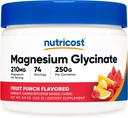Nutricost Magnezu glicynian proszek (owocowy Punch, 250 gramów)