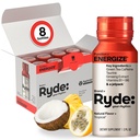 Ryde: Energize Shot Xi124; Tropical Flavor Xi124; Green Tea Cafeline, Tauryne, Ginseng Extract & B Vitamin Xi124; 0 Calories, 0 Sugar Xivy124; 2 FL OZ Shots Xivy124; Bousts energy * (8 Pack)