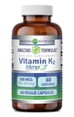 Niezwykłe witaminy K2 Menaq7 MK7 Suplement DEVE 124; 100 Mcg DEVE 124; Veggie Capsules EVE 124; Non-GMO EVE 124; Gluten Free EVE 124; Made in USA (1 Pack, 60 Count)