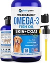 Omega 3 Fish Oil for Dogs - Lepsze niż Salmon Oil for Dogs - Dog Fish Oil Supplement - Reduct Shedding & Swędzenie - Pomaga Joints, Mózg, Heart Health- Dog Skin and Coat Supplement - Fish Oil Liquid
