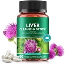 Liver Cleanse & Detox Pills for Liver Health Repair - with Milk Tistle Extract, Dandelion Root, Ginger, Buraki w proszku i witamin - Naturalne wsparcie wątroby, 60 Kapsułki Wegan