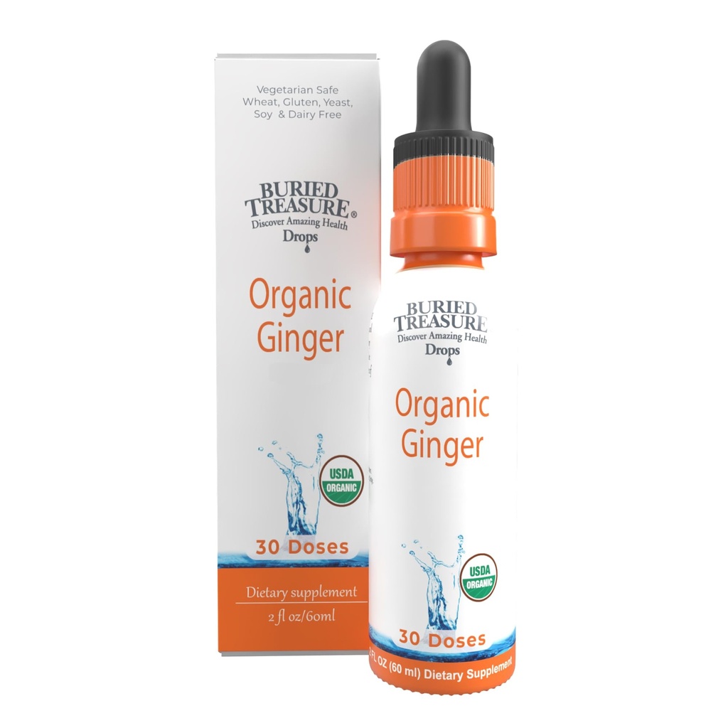 Zakopane skarby Ginger Drops - Made with Organic Ginger Root for Digestive Support, Upset Tomach Site Drops, No Sugar, Alkohol Free, Versatile Use for Ginger Tea or Direct Consumption, 30 Servings