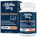 2300 MG Zeolite Detox Kapsułki - Aktywowany Węgiel i Bentonit Clay, Wysoko Absorbowalny Full Body, Wątroba i Gut Cleanse, Zeolite Clinoptilolite Support 90 Kapsułki