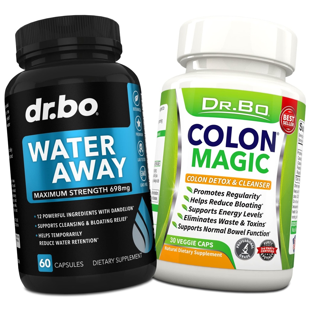 Diuretyki wody do zatrzymywania wody - Colon Cleanse Detox do czyszczenia jelit - Away Pills Herbal Diuretic Supplements - Codzienne zaparcia Suplement Relief Gut, Belly, Flush żołądkowy