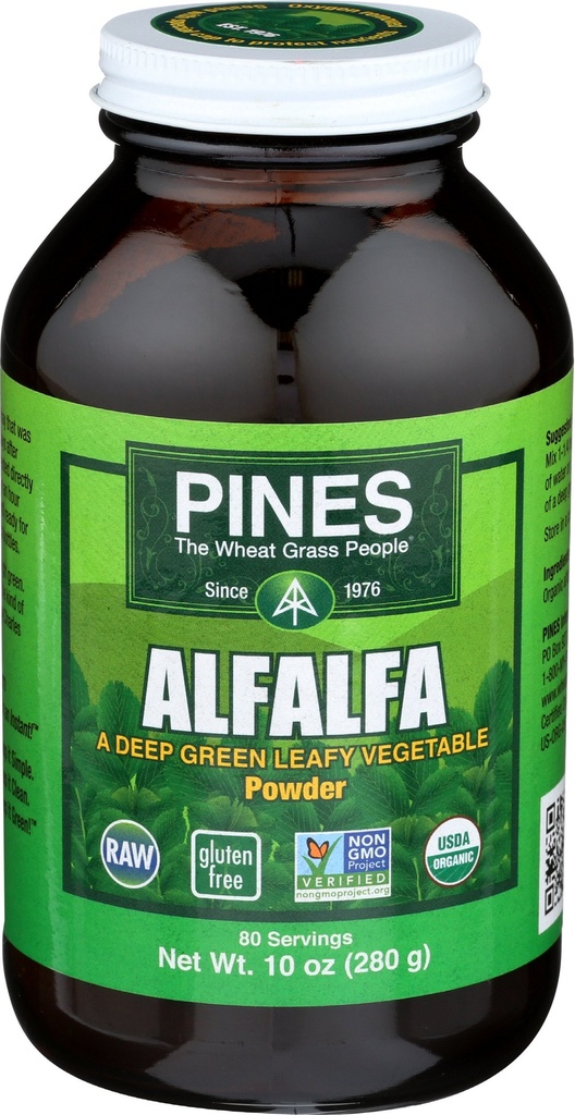 Proszek Alfalfa organiczna, 10 uncji