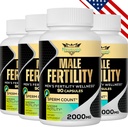 Suplementy płodności dla mężczyzn, mężczyzn Witaminy prenatalne -Optimal Sperm Count, Motility i Siła, 2000MG Mens Suplementy płodności z Maca Root, Zin & Folate do poczęcia - Opakowania 4