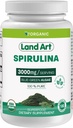 Sztuka ziemi Certified Organic Spirulina - 180 Kapsułki - Superfood- Bogate w minerały, witaminy i białka - Wegan