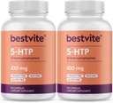 BESTVITE 5- HTP 100mg (240 kapsułek) (120 x 2) - Brak stearynianów - Brak środków przepływowych - Nie GMO - Bez glutenu