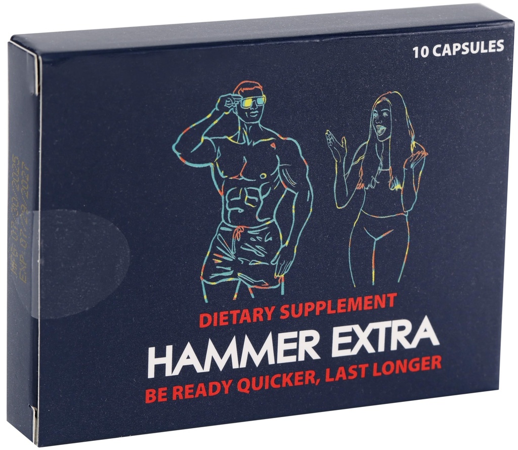Hammer Extra szybko działające męski suplement wydajności dla mężczyzn 124; Horny Goat Weed, Tongkat Ali, Ginseng, Maca, Tribulus, Ashwagandha, Witamina B6 & Magnezu 124; Energia, Stamina & Endurance Wsparcie
