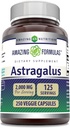 Amazing Formulas Astragalus 2000 mg Per Serving Capsules Supplement ASTAR124; Made from Pure Astragalus Membranaceus Plant Root Extract
