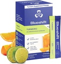 Blueshift Turmeric Citrus Medley - Turmeric w proszku pakiety do wody, Kurkumina kurkumina suplement, No Sugar Drink Mix for Natural Recovery Support - Citrus Flavor, Puder Sticks (10 Pack)