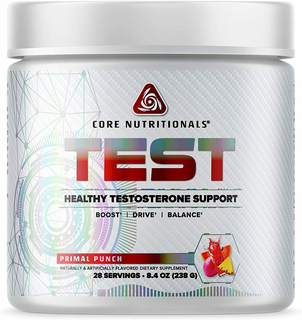 Bazowe Nutritionals Test Vitality & Testosteron Wsparcie 124; z KSM- 66 Ashwagandha, Wapnia D- Aspartic Acid, & Pine Extract 124; 28 Służenie (Primal Punch)