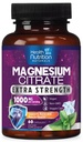 Magnezu Citrate kapsułki 1000mg - Max Absorpcja Magnezu Proszek dla Mięśnie, Nerwy, Kości i Serca Wsparcie zdrowia, Wysoka Absorpcja Citrate Complex, Gluten Free, Non-GMO - 60 Kapsułki