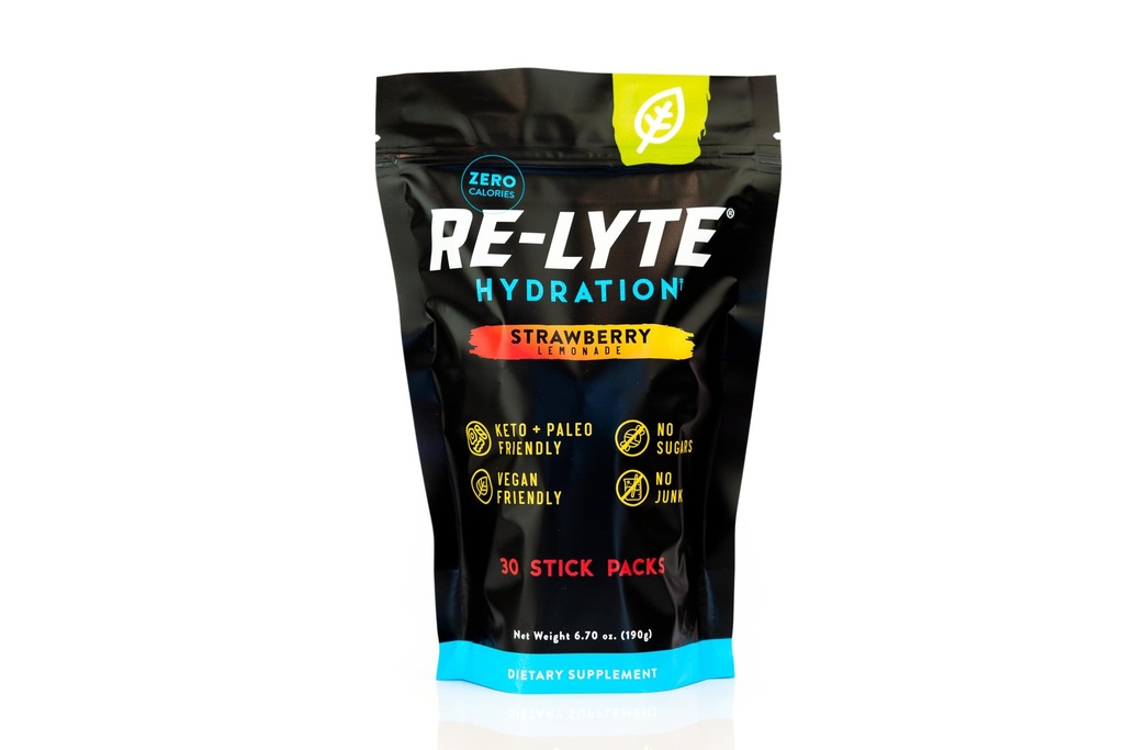 REDMOND Re- Lyte Hydration Electrolyte Drink Drink Mix (Truskawkowy Lemoniada) 30 Pakiety z klejem