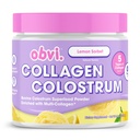 Obvi Collagen Peptide Colostrum Proszek Pentagon 124; Multi- Kolagen Peptydy z Grass- Fed Bovine Colostrum Pentagon 124; Pomaga Gut zdrowia, Immune, Skóra i włosy 124; Gluten- Free, Keto- Przyjazny 124; Lemon Sorbet, 30 Służenie