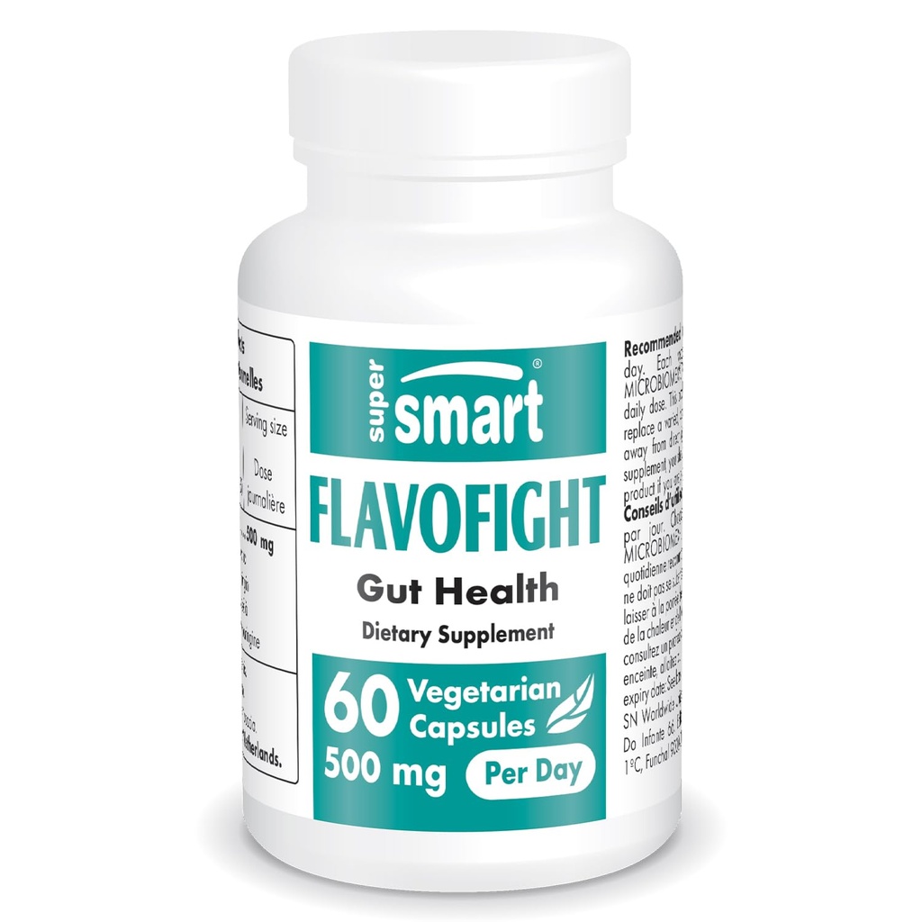 Supersmart - FlavoFight 500mg na dzień (Opatentowany & Wysoka Siła) - Citrus Sinensis Extract Supplement - Orange Flavonoids Between 124; GMO & Gluten Free - 60 Kapsułki wegetariańskie