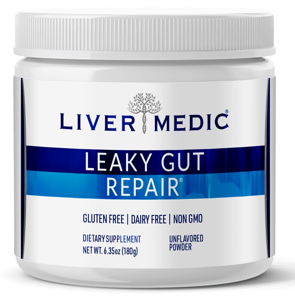 Leaky Gut Repair Gut Health Support Proszek Glutamina Slippery Elm dla IBS Heartburn Relief Bloating soothe Stomach dla kobiet i mężczyzn Kapsułki (Unflavored) 180g