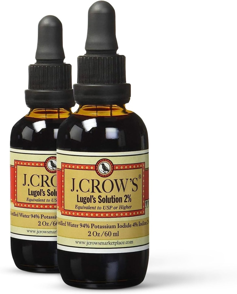 J.CROW 'S ® Lugol Roztwór jodu 2% 2 oz (2 opakowania)