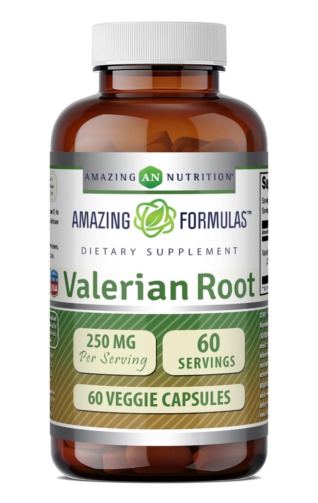 Amazing Formulas Valerian Root 4: 1 Extract Supplement Agregat 124; 250 Mg Agregat 124; 1000 Mg Equivalent Agregates 124; 60 Veggie Capsules Agregates 124; Non- GMO Agregat 124; Gluten Free Agregat 124; Made in USA