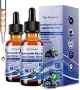 2 opakowania NAD Suplementy dla kobiet i mężczyzn, NAD Nikotynamid Ribozyd Resveratrol 900mg & Quercetin, Niacyna, Collagen, Biotin, Liquid NAD Plus Suplement NR900 Dla anty-starzejącej się energii skóry