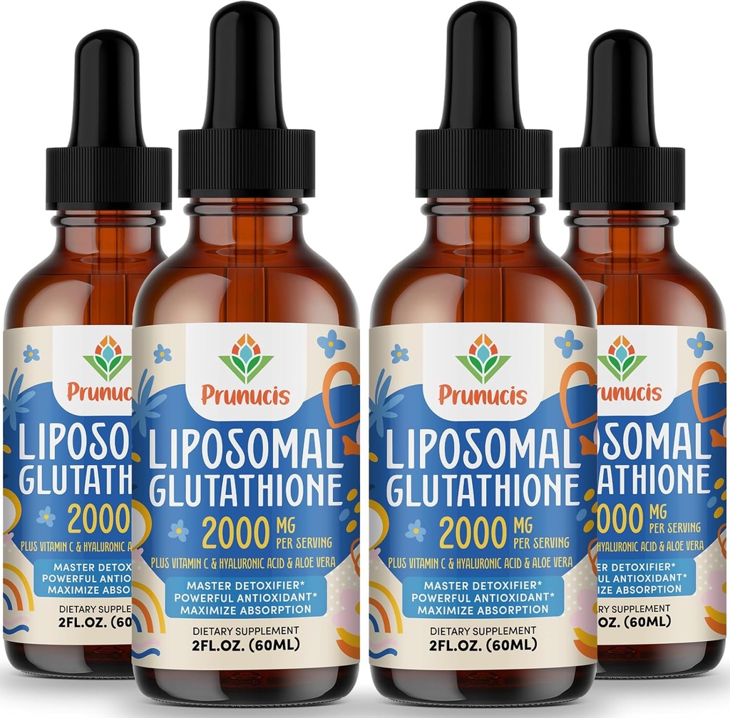 2000MG Liposomal Glutation Liquid, 98% Wchłanianie, Forma aktywna L- Glutation Suplement, Wegański Przyjazny, Potężny zespół przeciwutleniający dla układu immunologicznego, Obrona starzenia, Detox, 8 FL.OZ