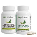 BiOptymalizatory Magnezu Breakthrough 4.0, (30 Kapsułek) & MassZymes 4.0, (120 Kapsułek) - Natural Sleep, Mózg, i suplement do wsparcia zdrowia
