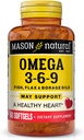 Mason Natural Omega 3- 6- 9 z Rybami, Nasienie lniane, & Oleje mineralne, 60 Softgels