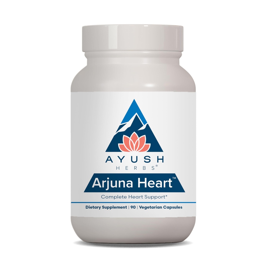 Ayush Herbs Arjuna Heart, Herbal Supplement for Heart Support, Heart- Protection kapsułki dla mężczyzn i kobiet, 90 Kapsułki wegetariańskie