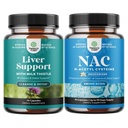 Paleta Detox i Napraw Odkurzacza Wątroby i Suplement NAC N- Acetylo Cysteina 600mg - Herbal Liver Supplement Supplement with Milk Thistle - Wysoka absorpcja NAC 600 mg Kapsułki Glutation