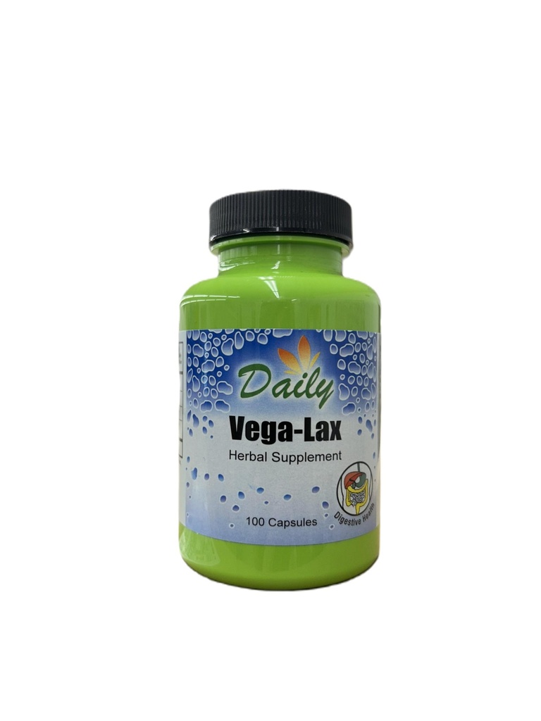 Daily Manufacturing Vega-Lax ™ (Cascara Sagrada Bark, Senna Leaf, Glucomannan & Odwodniona Aloe Vera Gel)