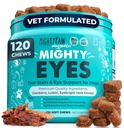 Mighty Paw Waggables Eyes (Made in USA) 124; Tear Plain Chews for Dogs. Vision and Tear Plain Support Supplements for Dogs. Suplement Lutein. Oczy smarowe, wsparcie immunologiczne (120 Ct)