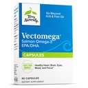 Terry Natural Vectomega - Suplement diety z EPA & DHA - Omega-3 Tablets for Brain & Heart Health Support - Suplement odżywczy z Esential Fatty Acids & Peptydes - 60 kapsułki