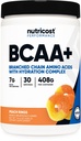 Nutricost BCAA + proszek do nawadniania (Pierścienie brzoskwiniowe) 30 Słupki - Acidy rozgałęzione z kompleksem nawadniającym - Bezglutenowe, Non-GMO