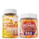 Kurkumina bezcukrowa Filed Gummies 550mg dla dorosłych, suplement żeliwnych gum wegańskich z witaminą C