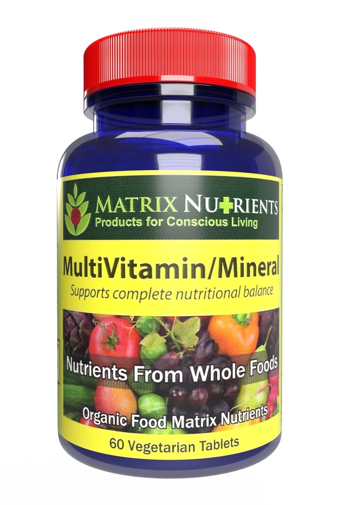 MULTIVITAMIN - Mineral - 100% Organic, Whole Food, Complete MultiVitamin - Great for Daily Health, Lifestyle and More: Vitamin A, Vitamin C, Vitamin D, Vitamin E and Much More! Vegan Tablets (60ct)