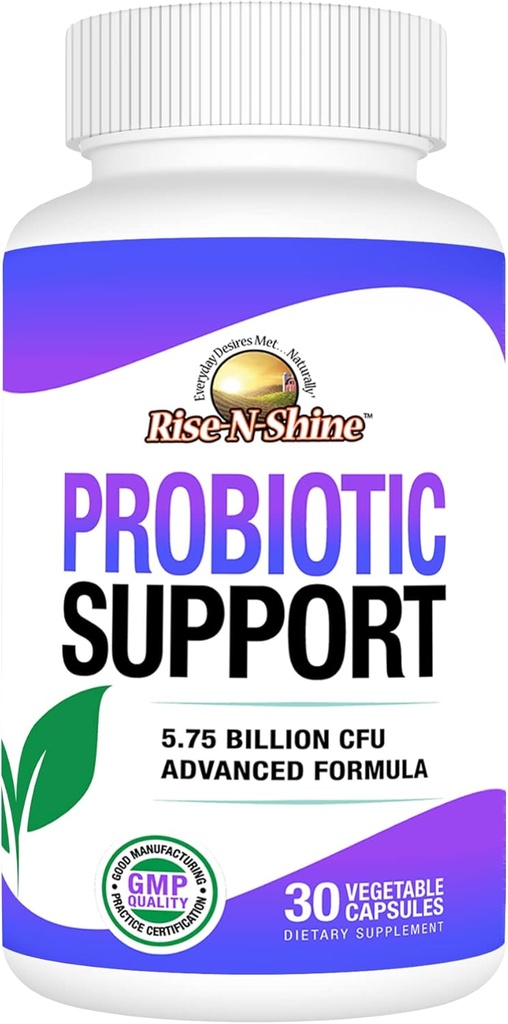 Probiotyki Rise- N- Shine dla kobiet i mężczyzn - 5.75 Miliard CFU 7 Szczepów - 30 kapsułek