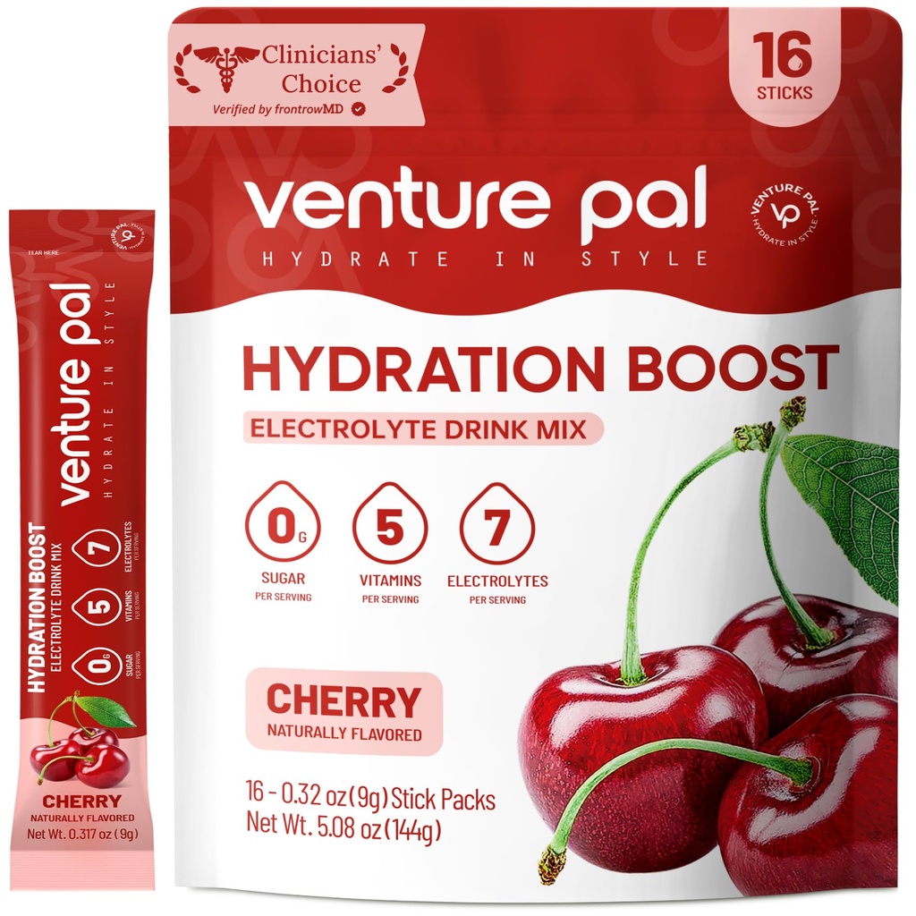 Penture Pal Sugar Free Electrolyte Powder Pakiety - Płynny codzienny IV Drink Mix dla szybkiego nawodnienia & Odzyskiwanie partii 124; 5 Witaminy & 7 Elektrolity 124; Keto Friendly 124; NieGMO 124; Certyfikowany Wegan 124; 16 Sticks
