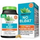 Zenwise Health No Bloat Digestive Enzymes for Gut Health, Gas & Bloating Relief - Multi Enzymes Digestion Supplement with Probiotics, Ginger, Turmeric Dandelion & Lactase - Mężczyźni i kobiety - 160 Count