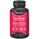 Naturalis Vegan Prenatal z Full Specrum Omega-3 RED 124; Algae DHA, EPA, DPA, Witamina D3 & Aktywny Folic L 5- MTHF RED 124; Wegan Society Certified, Sustainable Sourced, Non-GMO & Soy Free