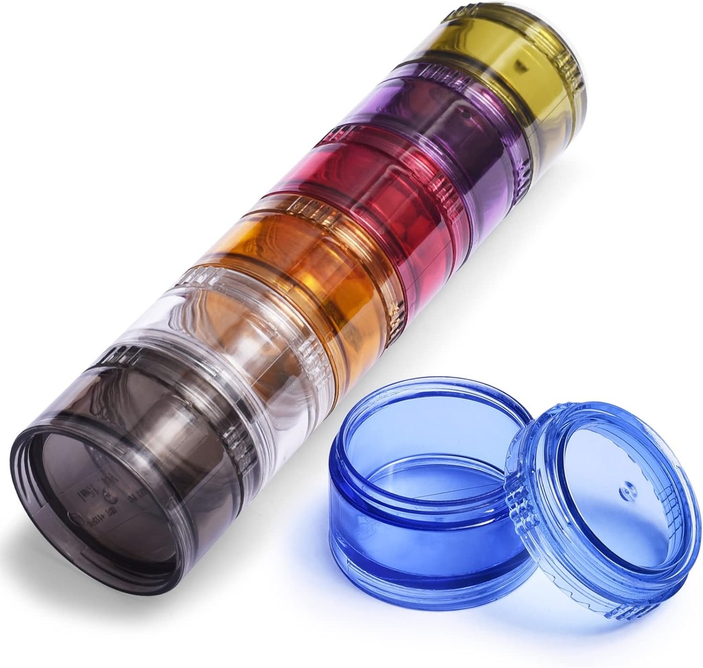 Cylindryczny Pocket Pharmacy Moisture- Proof Travel Pill Organizator Bezpłatne połączenie siedmiu kolorów Pill Box 7 Dzień