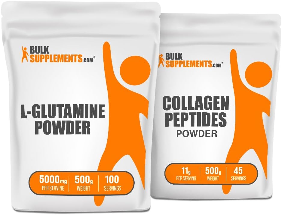 Suplementy uzupełniające L- glutamina 500g + kolagen Peptydes 500g Bundle