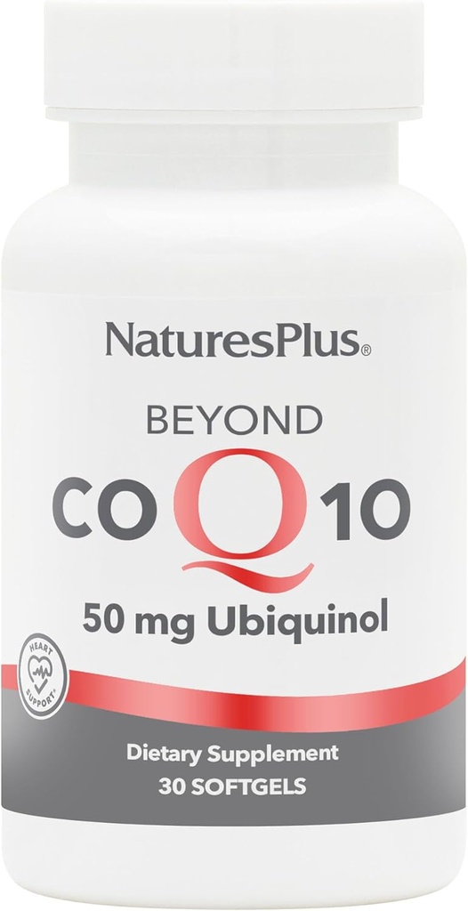 NaturesPlus Beyond CoQ10 50 mg - 30 Softgels - Zapewnia wysoką siłę Ubichinol - Obsługuje ogólne Well- Being - 30 Służenia