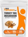 BulkSupplements.com Turcja Tail Mushroom Extract Powder - Coriolus Versicolor Extract, Mushroom Supplement - Vegan & Gluten Free, 1g per Serving, 100g (3.5 oz) (Opakowanie 1)